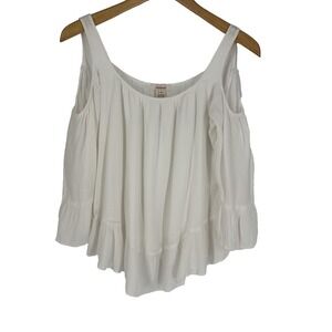 Sundance White Cold-Shoulder Boho Top